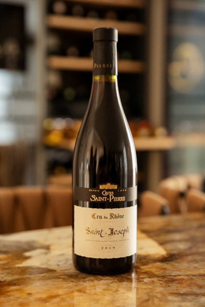 A bottle of Saint-Joseph 2019 – Grolet’s favourite wine