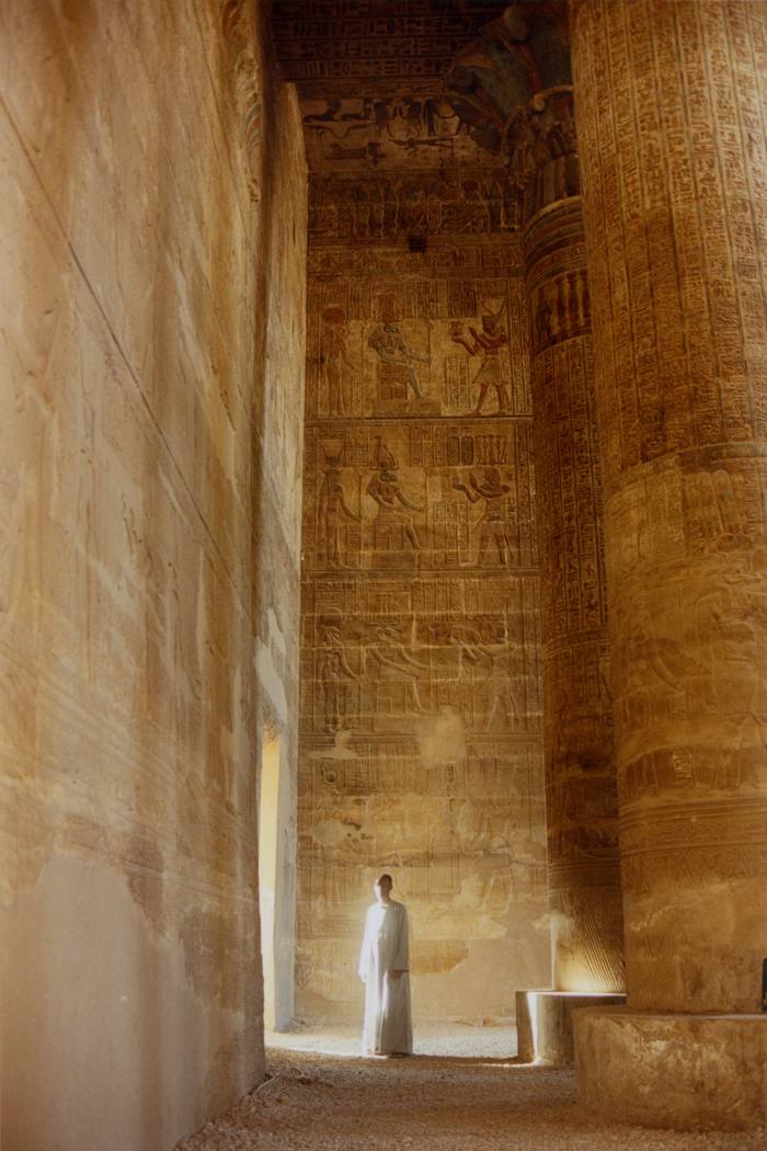 A man at the Temple of Khnum at Esna