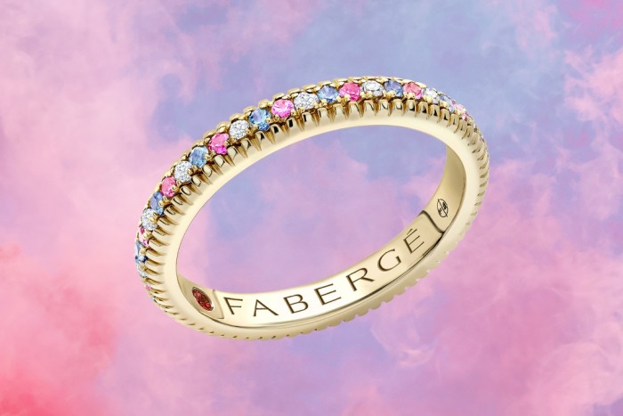 Fabergé gold, diamond and sapphire Colours of Love ring, £2,520