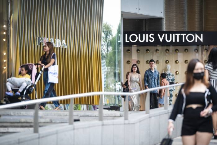 A Louis Vuitton shop on Orchard Road, Singapore