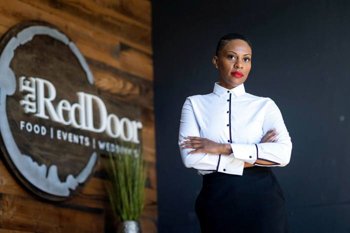 Reign Free, the founder of Red Door Catering in Oakland, California, says that ‘in our community, we are so scared of debt that we make do with very little and we aren’t really a benefit to a bank’