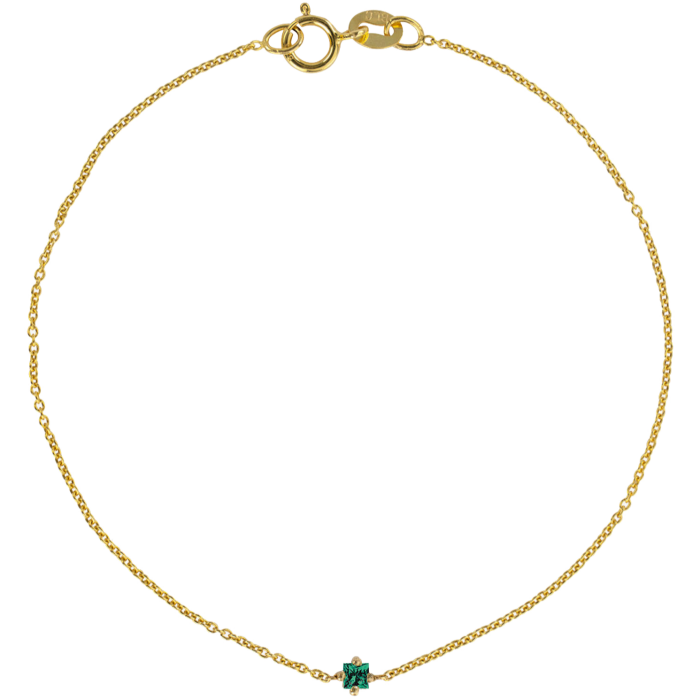 Lizzie Mandler x Fine Matter gold and emerald floating bracelet, £ 274
