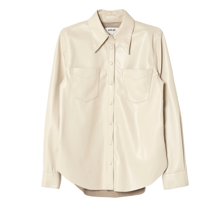 Agolde vegan-leather Paloma shirt, £280