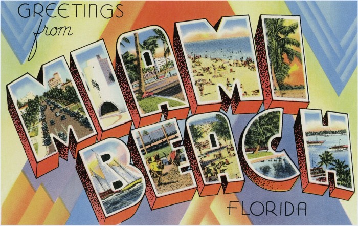 A Miami Beach postcard from the 1930s 