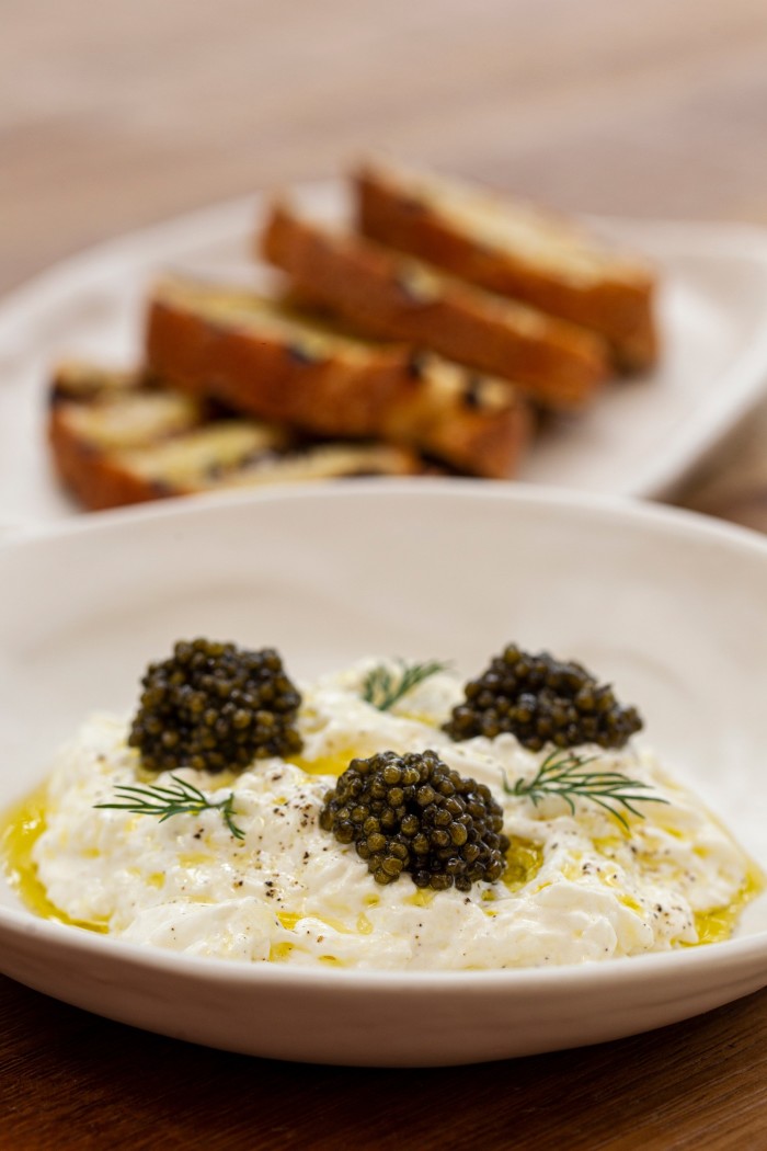 Caviar features prominently on Jondal’s “cocina disfrutona” menu