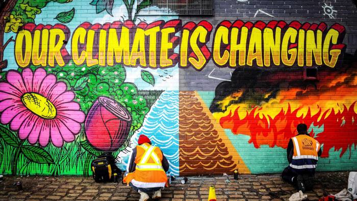 A mural in Glasgow ahead of the COP26 climate summit