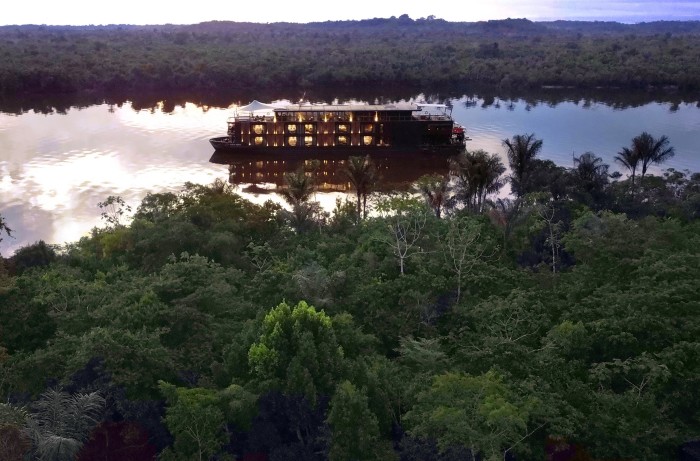 The river cruiser Aqua Nera with 20 suites will take guests deep into the Amazon rainforest