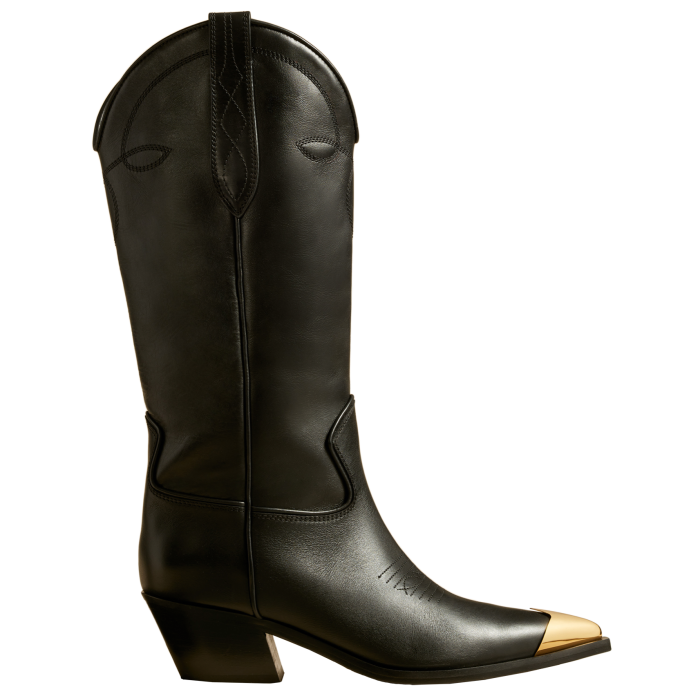 Khaite leather Fontana cowboy boots