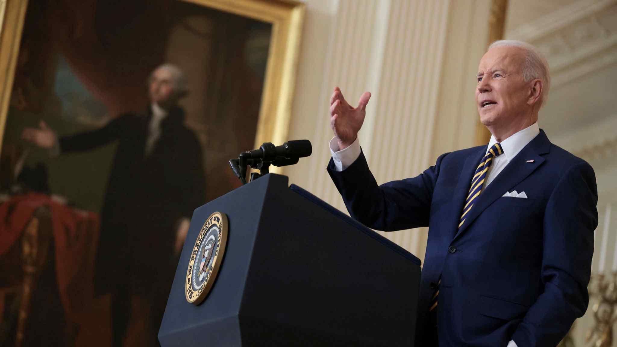 Biden bids to reboot faltering presidency as he marks one year in office