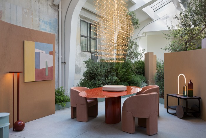 Lazybones chairs designed by Studiopepe for Baxter at Milan Fashion Week