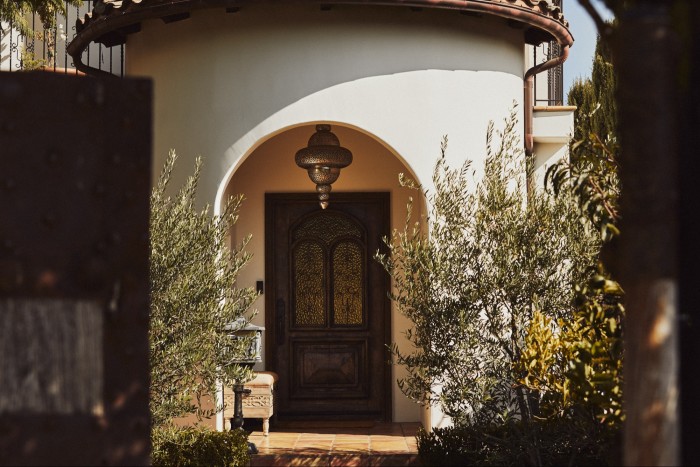The entrance to Shahid’s Los Angeles home