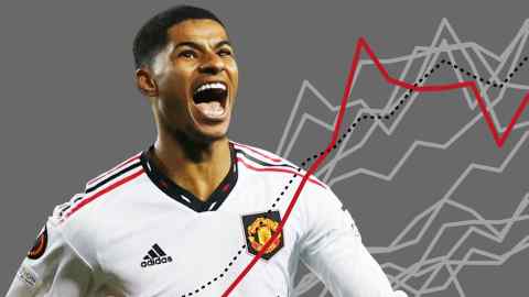 Marcus Rashford, the former academy player whose brilliant form has led a renaissance at Manchester United