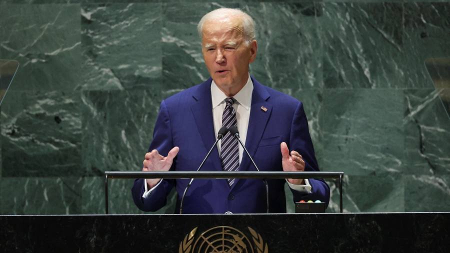 Joe Biden urges world leaders to stop Ukraine from being ‘carved up’