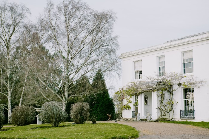 The façade of Waller’s West Sussex home