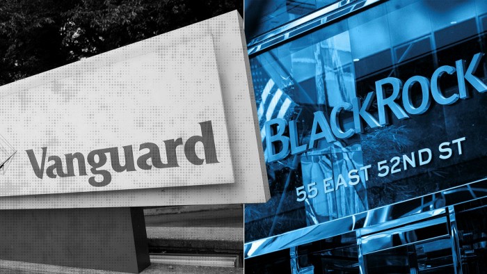 Vanguard had net inflows of $67.7bn in the first six months of the year, while BlackRock gathered almost $74bn, making them the world’s best-selling mutual fund managers