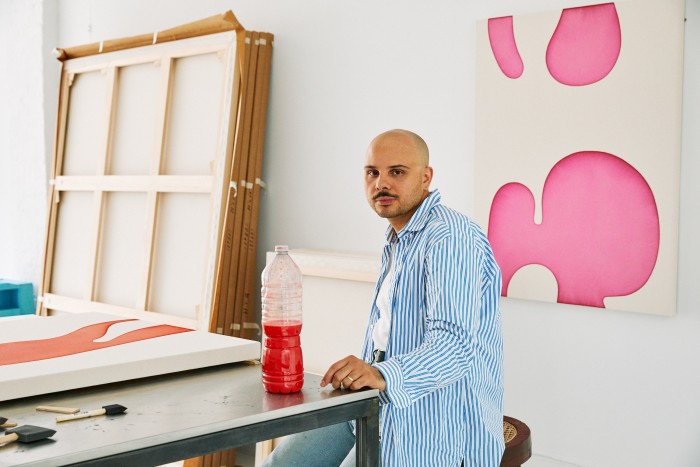 Landon Metz in his New York studio