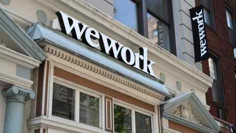 A WeWork office logo