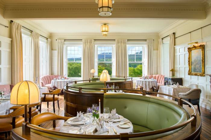 The Dining Room at the Park Hotel Kenmare in County Tipperary