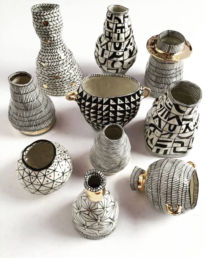 Suzanne Sullivan's hand-pinched porcelain vessels