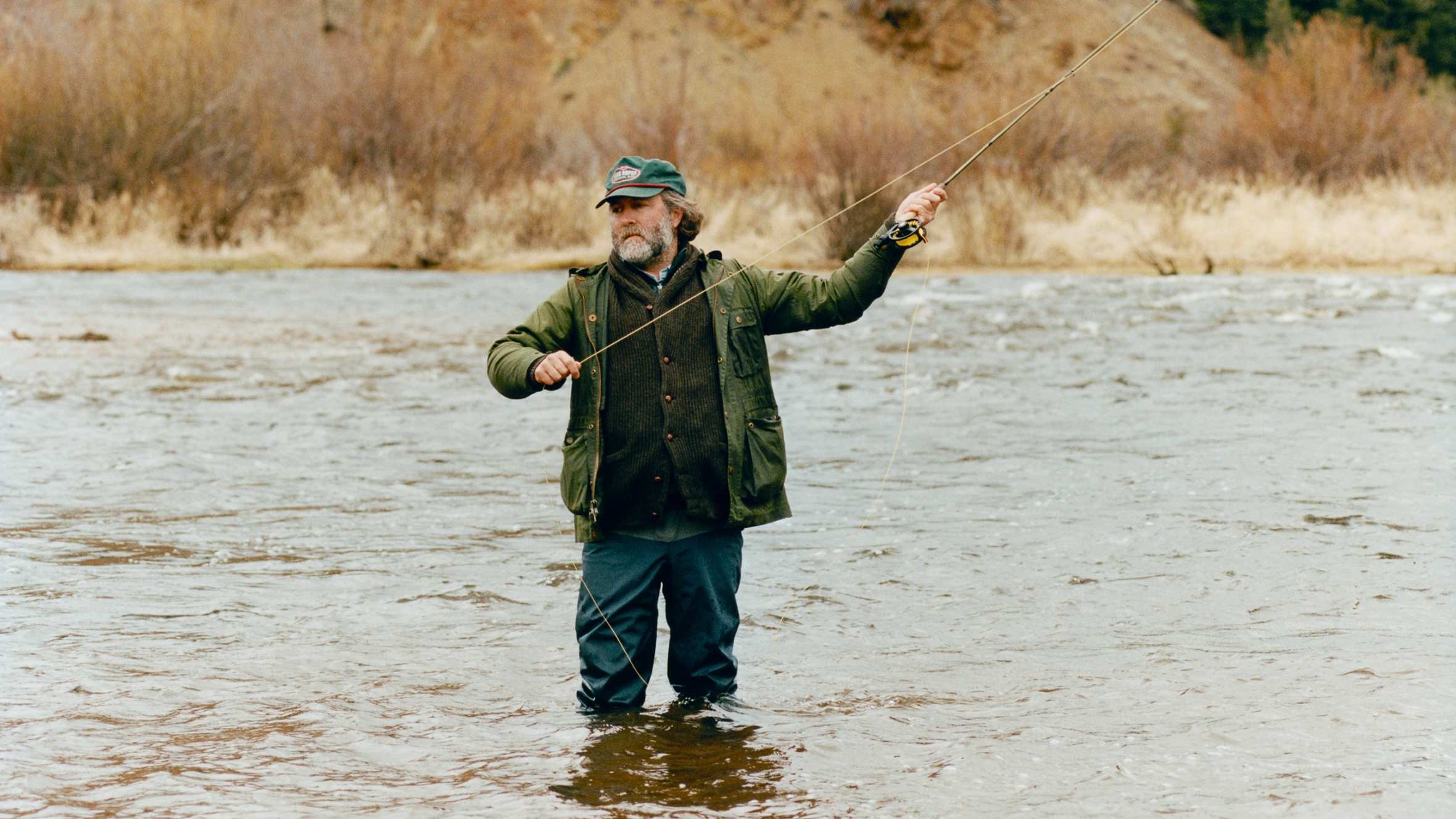 David Coggins fly fishing at Rock Creek, Montana