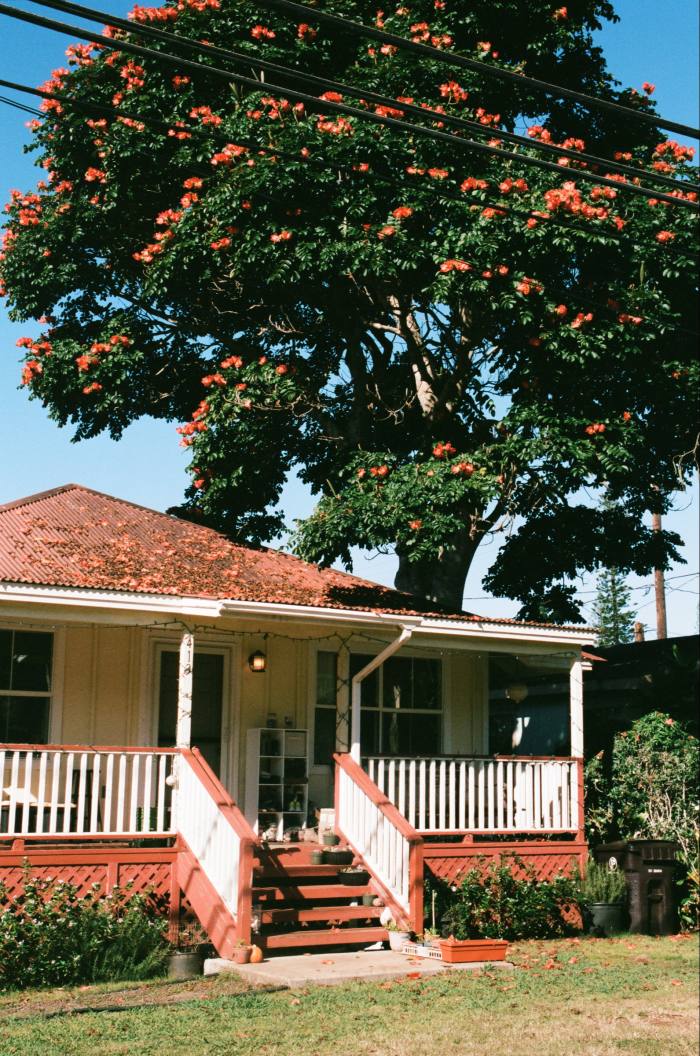 A plantation-style house in the highlands of Lanai, built when the island was owned by the Dole pineapple company