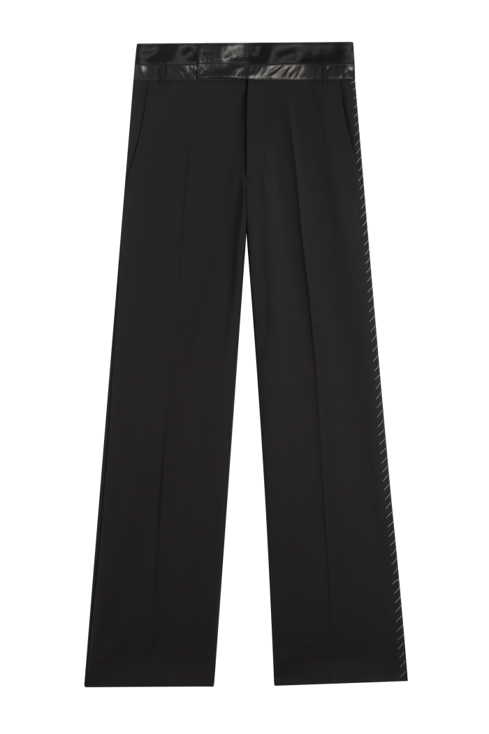 Wool mix deconstructed waistband trousers $1,230