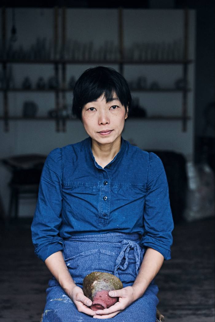 Hirai with one of her glazed stoneware tea bowls, £200, from maudandmabel.com