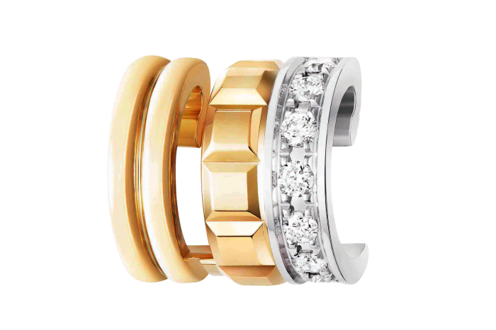 Boucheron Quatre Radiant Edition yellow- and white-gold and round diamond Mini Ring clip earring, £2,580, selfridges.com
