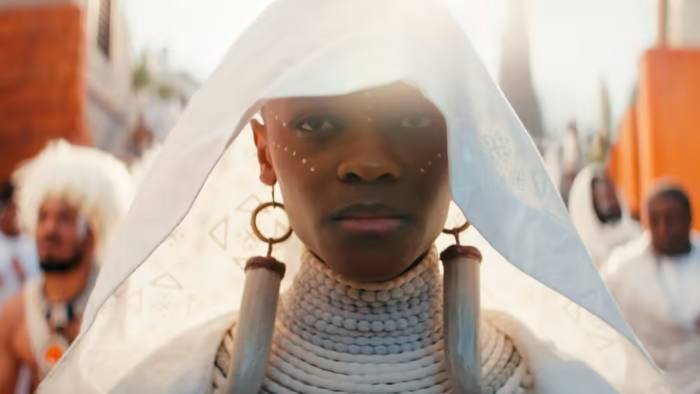 Letitia Wright returns as Shuri, mourning her late brother King T'Challa, in 'Wakanda Forever'