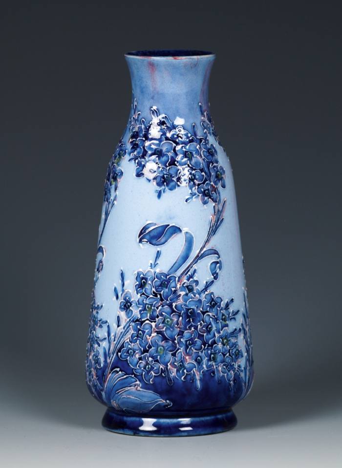  c1900 Florian Ware vase by William Moorcroft, sold by Polka Dot Antiques for $2,200
