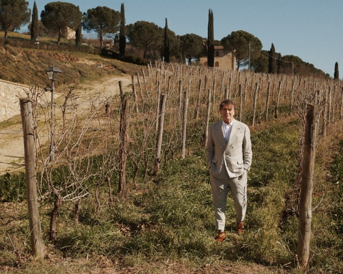 Cucinelli in the vineyard at Solomeo