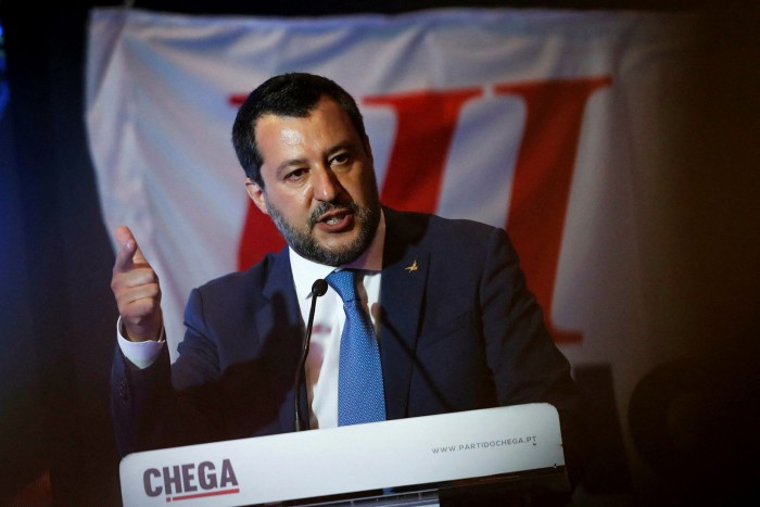 Matteo Salvini, leader of the rightwing League, has so far not publicly endorsed Mario Draghi’s candidacy for the presidency