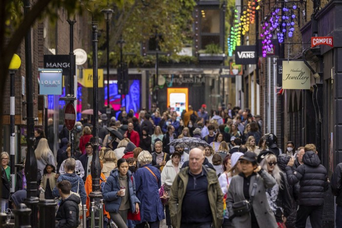 Shoppers in London Covent Garden. Concerns about the persistence of inflation stem from the sharp rebound in spending, often influenced by very large fiscal stimulus from the pandemic