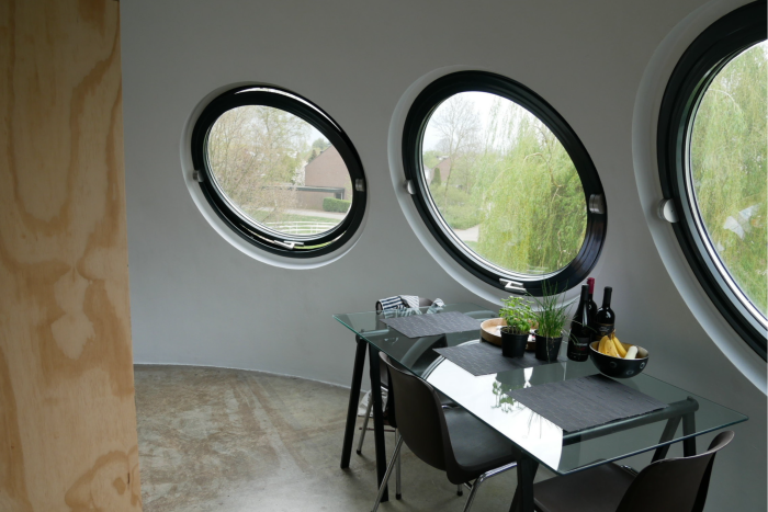 L'intérieur de l'une des 50 maisons « bolwoningen » à Den Bosch, aux Pays-Bas ;  ils ont été construits en tant que logements sociaux