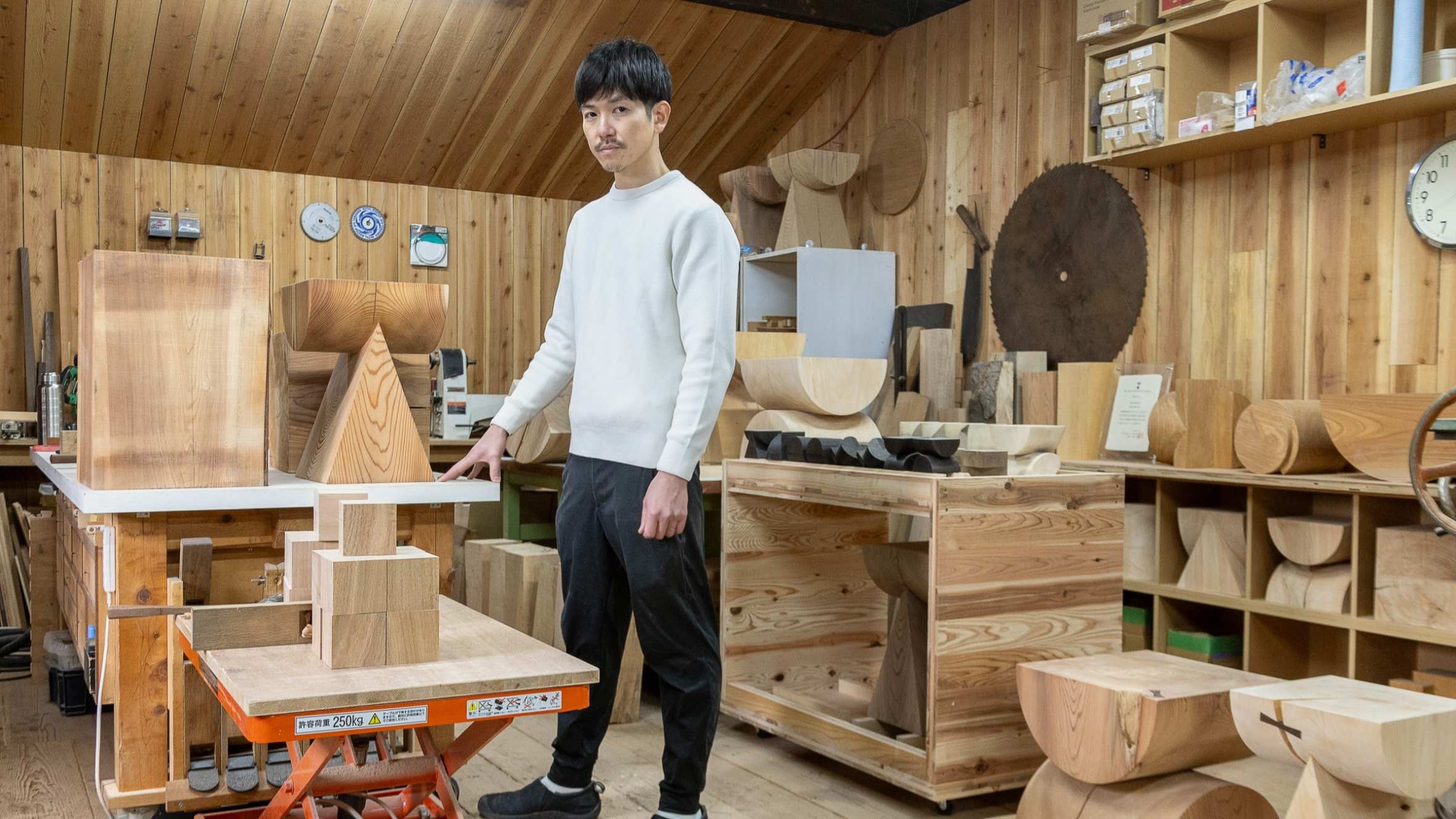 Kojiro Kitada in his atelier