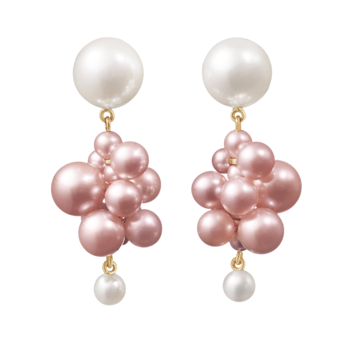 Sophie Bille Brahe Botticelli Rose pearl earrings