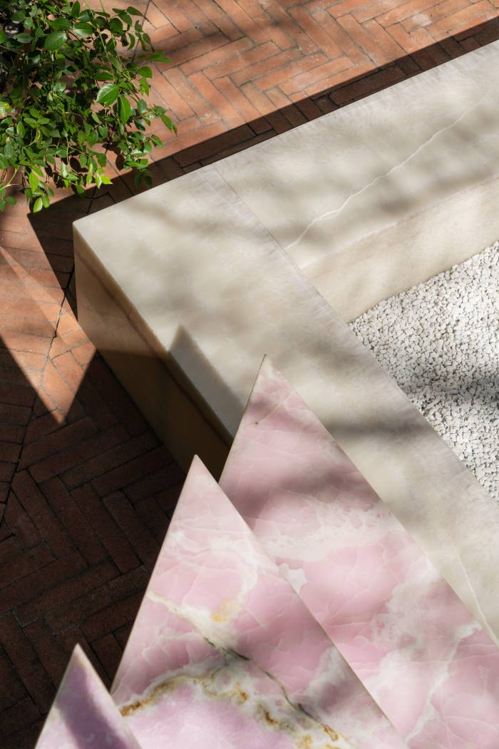 The SolidNature x OMA installation in the garden of a Brera apartment