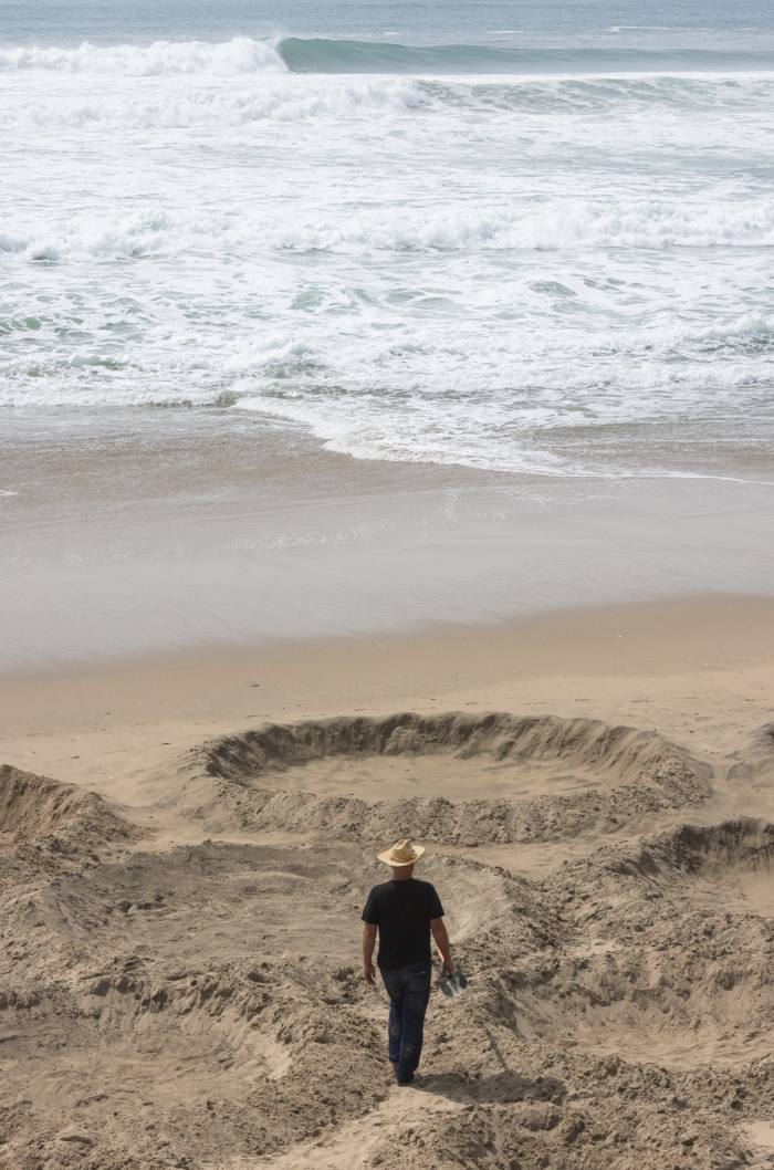 Jim Denevan on San Gregorio State Beach in California