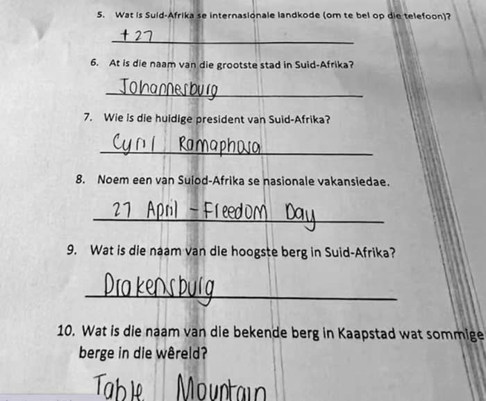 Ryanair Language Test for South African Nationals