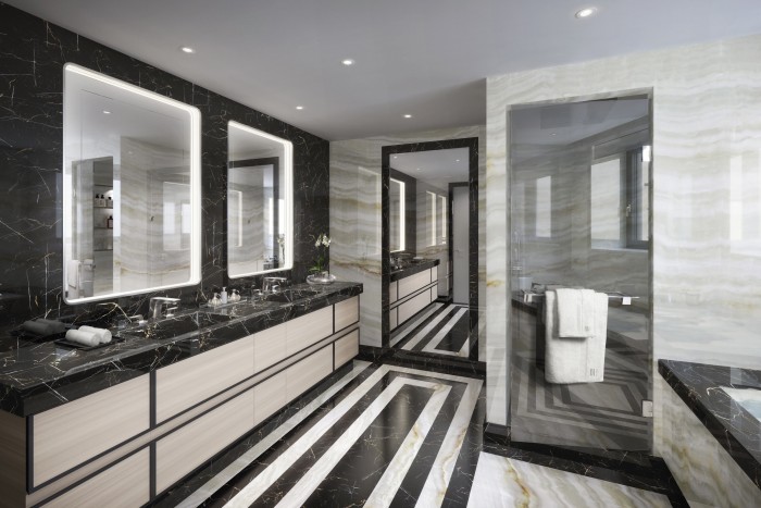 A bathroom in one of the Bay House properties, Monaco