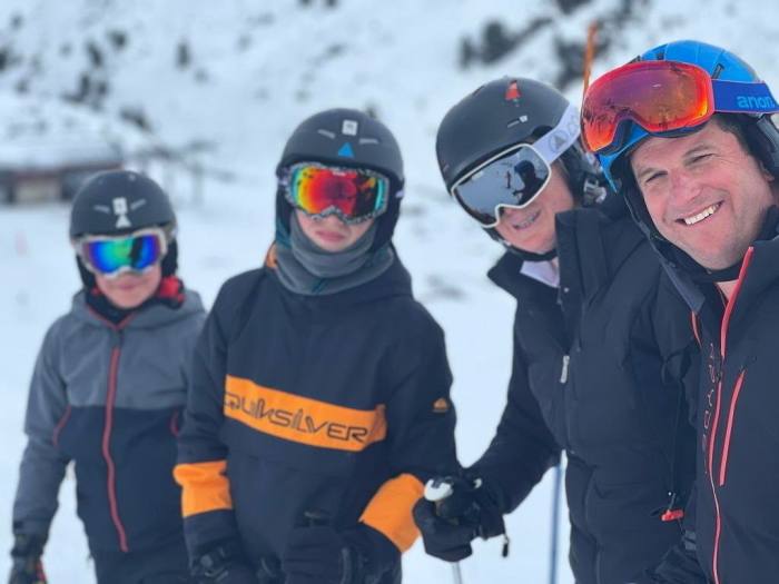 Mark Stockhausen and his family, who bought an apartment in Alpe d’Huez, at 1,900 metres, ‘purely for the skiing’
