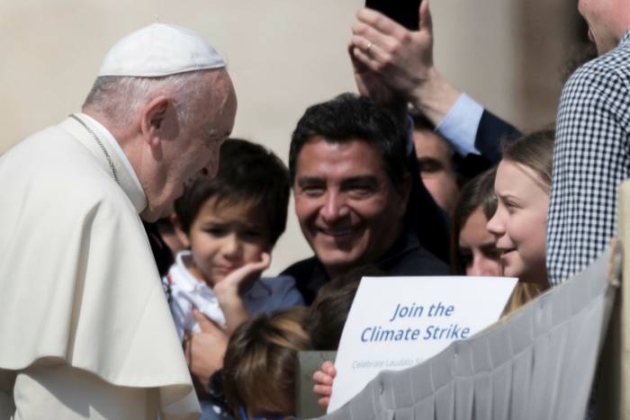 Eco mission: Pope Francis meets climate activist Greta Thunberg
