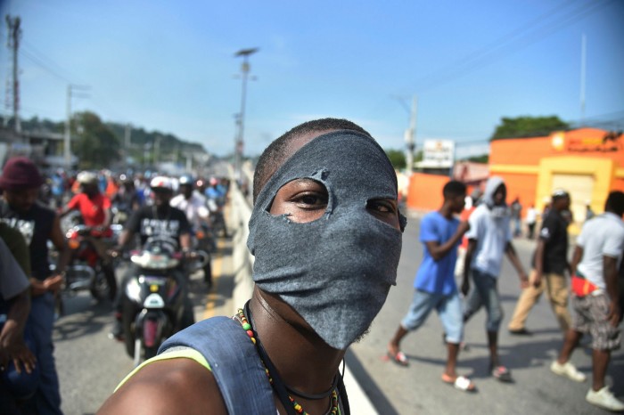 I manifestanti hanno chiesto le dimissioni di Jovenel Moise durante una manifestazione nel novembre 2018