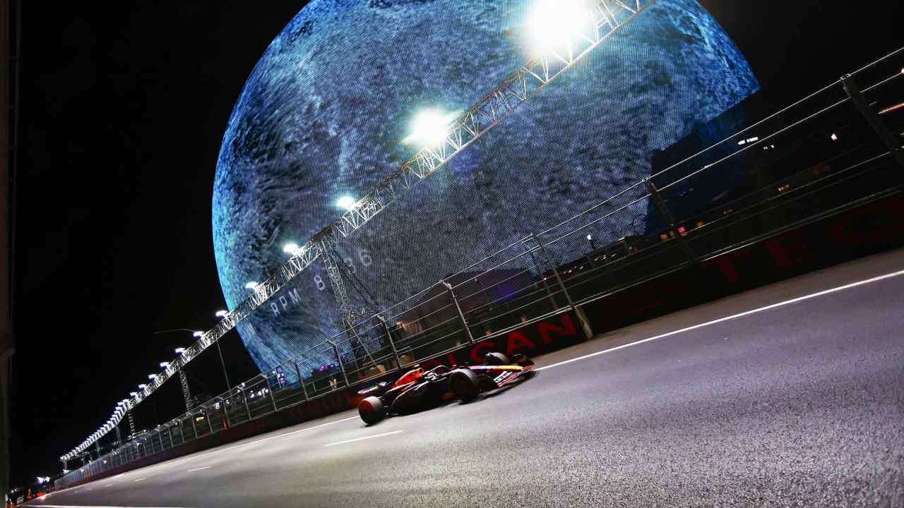 Sergio Perez’s Red Bull car in the Las Vegas Grand Prix