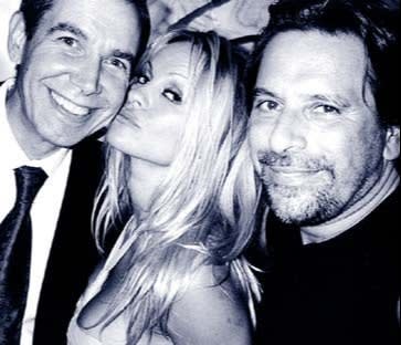 Pamela Anderson with Jeff Koons (left) and Sante D’Orazio