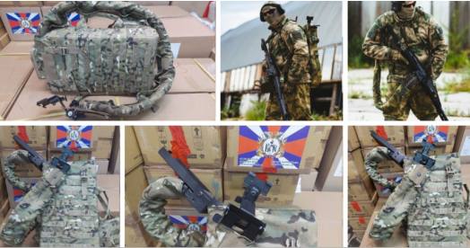 An image of supplies linked to a Russian paramilitary group