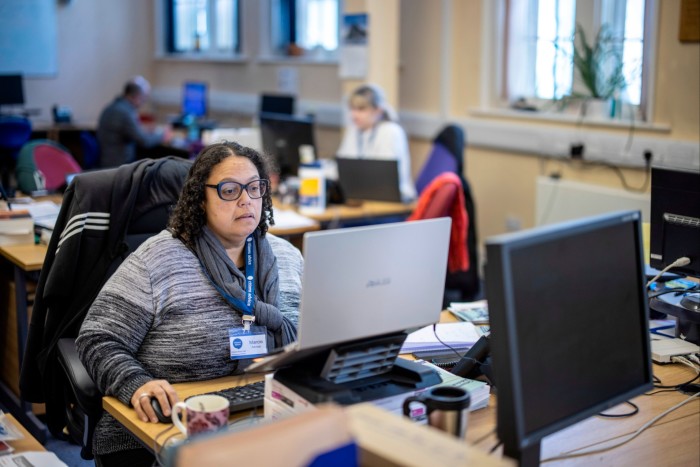 Staff at the Citizens Advice bureau field calls from clients