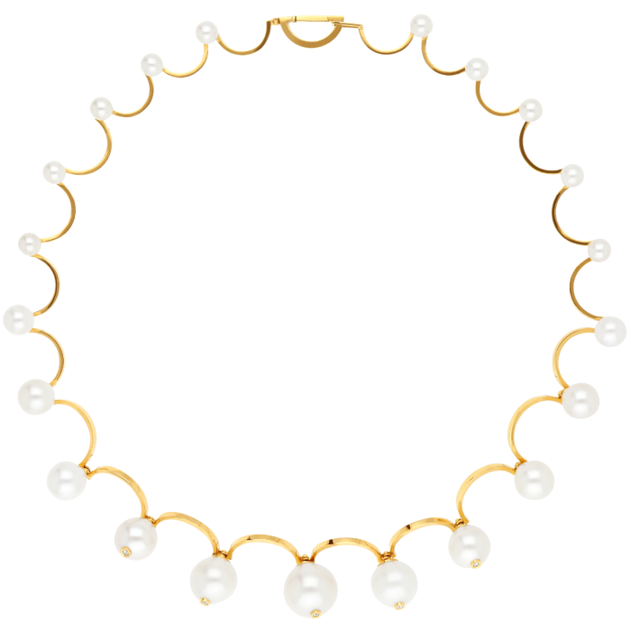 Delfina Delettrez gold, pearl and white diamond necklace, €12,300