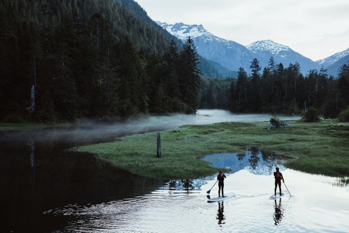 Paddleboarding at Clayoquot Wilderness Lodge
