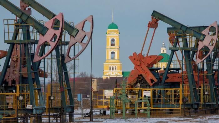 Oil pumping jacks in Russia